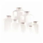 Thermo Fisher Scientific Natural HDPE Wide Mouth Oblong Bottles with White Polypropylene PE Foam Cap