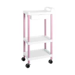 AS ONE Mobile Easy Cart (Tall Type/Regular 31) Pink 3 Stages Wiith Drawer ME31D
