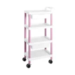 AS ONE Mobile Easy Cart (Tall Type/Regular 31) Pink 4 Stages Wiith Drawer ME31F