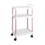 AS ONE Mobile Easy Cart (Tall Type/Wide 32) Pink 3 Stages ME32A