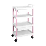 AS ONE Mobile Easy Cart (Tall Type/Wide 32) Pink 4 Stages Wiith Drawer ME32F