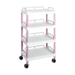 AS ONE Mobile Easy Cart (Tall Type/Wide 32) Pink 4 Stages Wiith Guard Frame ME32J