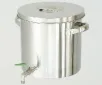 AS ONE Chemical-Resistant Tank with Stainless Valve, SUS304, 하구 스테인리스 탱크