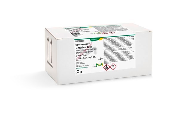 Merck CHLORINE TEST 0.010 - 6.00 MG/L CL2 SPEC