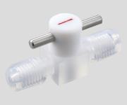 AS ONE CTFE Miniature Two-Way Cock (Tube Connection Type), 미니어처 CTFE 2방향 콕 (튜브 접속 타입)
