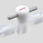 AS ONE CTFE Miniature Two-Way Cock (Tube Connection Type), 미니어처 CTFE 2방향 콕 (튜브 접속 타입)