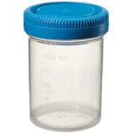 Thermo Fisher Scientific Samco Bio-Tite Specimen Containers for the Operating Room, 120mL/53mm, Containers with blue cap sealed in split and drop pouch
