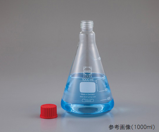 AS ONE Erlenmeyer Flask with DIN Thread (without Screw Cap) DURAN®, 스크루 캡 삼각플라스크
