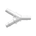 Y Tube Fitting with 400 Series Barbs, 1/16` (1.6 mm) ID Tubing