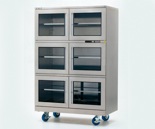 AS ONE Auto-Dry Desiccator DryMAX(SUS·Super Low Humidity·ESD Type), 드라이막스 초저습 데시케이터(스테인리스제·1 ~ 50%RH·ESD대응)
