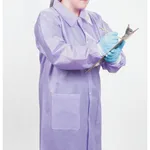 Thermo Fisher Scientific General Protection Disposable SMS Purple Lab Coats