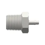 1/8-27 NPT Thread with 7/16` Hex to 400 Series Barb, 3/32` (2.4 mm) ID Tubing