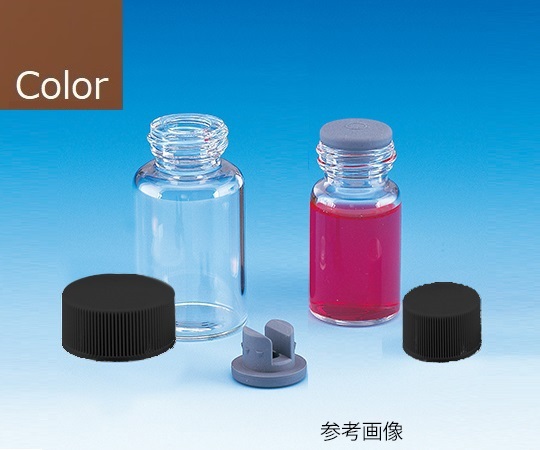AS ONE Vacuum Vial(Brown) + Phenol Cap(Black) + Butyl Rubber Stopper(for Lyophilization) Combination Set, 진공 바이알(갈색) + 페놀 캡(검정) + 동결건조용 부틸고무 마개 조합세트