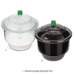 Daihan Science Wisd Functional Glass Desiccator Set for General-purpose and Vacuum-use, with Co