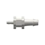 Straight Through Reduction Tube Fitting with 500 Series Barbs, 5/32` (4.0 mm) and 1/16` (1.6 mm) ID Tubing