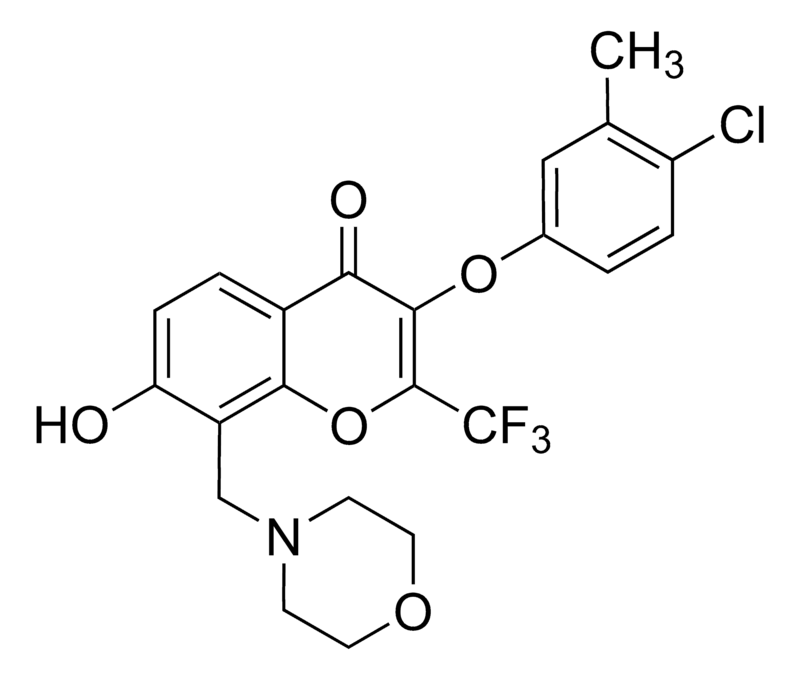 Merck 3-(4-Chloro-3-methylphenoxy)-7-hydroxy-8-(4-morpholinylmethyl)-2-(trifluoromethyl)-4H-chromen-4-one