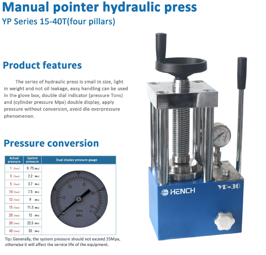 HENCH 30T Manual Pellet Press - Image 1