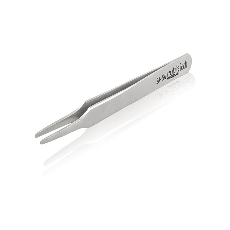 RUBISTECH Round, Flat High Precision Tweezers
