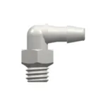 10-32 UNF Thread Elbow with 1/4` Hex to 200 Series Barb, 3/32` (2.4 mm) ID Tubing