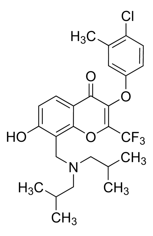 Merck 3-(4-Chloro-3-methylphenoxy)-8-[(diisobutylamino)methyl]-7-hydroxy-2-(trifluoromethyl)-4H-chromen-4-one