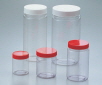 AS ONE Clear Bottle PVC T-Type Wide-Mouth, 투명 광구 T형병(PVC제·패킹 부속)