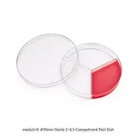 Daihan Science mediclin Φ90mm Sterile 2-&3-Compartment Petri Dish, PS, Venting Lugs for Free A