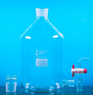 GOEL Bottles, Aspirator, with Interchangeable Stopper and Stopcock