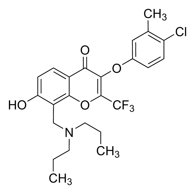 Merck 3-(4-Chloro-3-methylphenoxy)-8-[(dipropylamino)methyl]-7-hydroxy-2-(trifluoromethyl)-4H-chromen-4-one