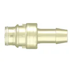 Spaulding Series Aseptic Disconnect Male Open Flow Connector, 600 Series Barb, 1/2" (12.7 mm) ID Tubing, Animal-Free PolySulfone