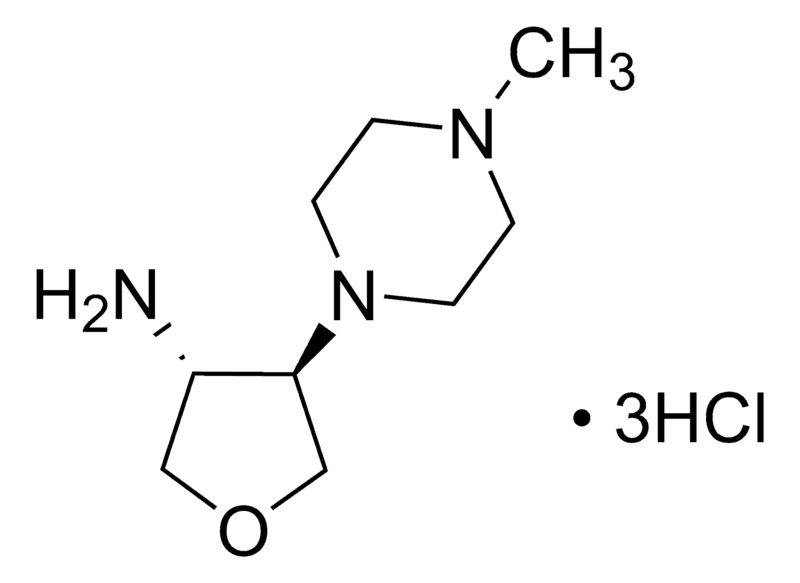 Merck trans-4-(4-Methyl-1-piperazinyl)tetrahydro-3-furanamine trihydrochloride