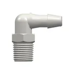 1/8-27 NPT Thread Elbow with 7/16` Hex to 200 Series Barb, 3/16` (4.8 mm) ID Tubing