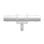 Tee Reduction Connector with 600 Series Barbs, (2X) 1/2` (12.7 mm) and 1/4` (6.4 mm) ID Tubing