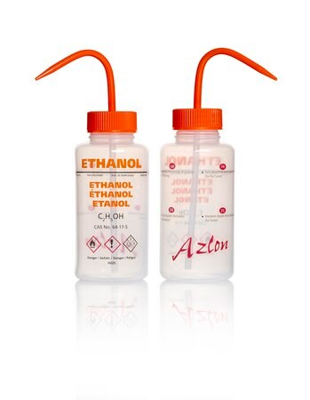 Merck AzlonÂ Multi-Lingual Safety Wash Bottles With Driplok Vapor Venting
