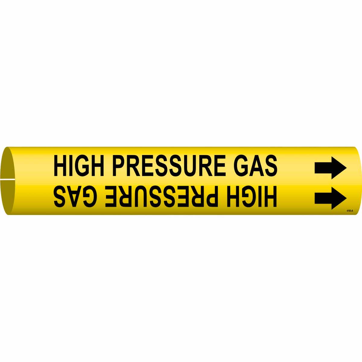 Brady HIGH PRESSURE GAS Snap-On Pipe Marker