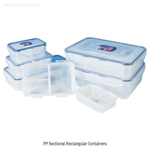 Daihan Science LOCK&LOCK PP Sectional Rectangular Container, with Safety Locking Lid, 360~3,90