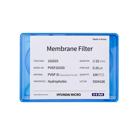 현대마이크로 Membrane Filter, PVDF-D, Hydrophobic