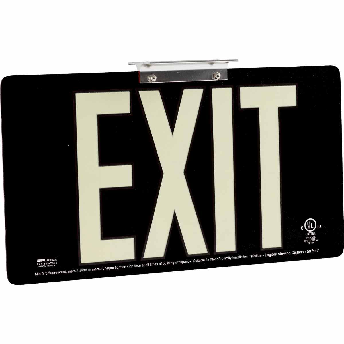 Brady BradyGlo Exit Sign - Double Bracket