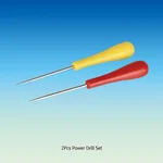 Daihan Science 2Pcs Power Drill Set, with PP Handle, Total L165mm Ideal for Making Hole, L75mm,