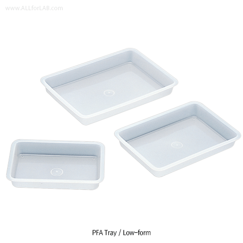 Daihan Science Teflon PFA Chemical-Resistant Tray, Low-form, 0.96~2.7 Lit, -200℃+260℃<br>Ideal