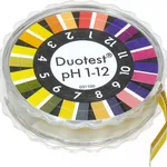 pH test paper Duotest with two indicator zones