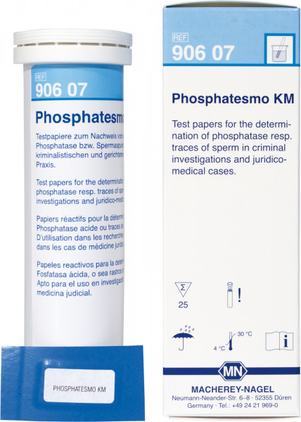 Qualitative test paper Phosphatesmo KM for Sperm, acid phosphatase