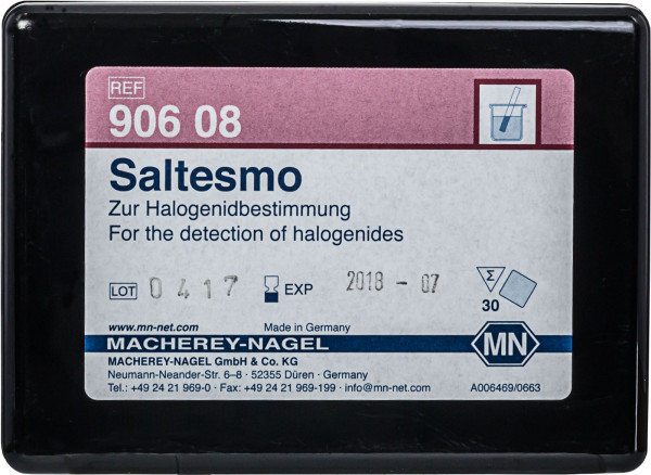 Semi-quantitative test paper SALTESMO, for halides