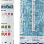 Semi-quantitative test strips Swimming pool test 3 in 1