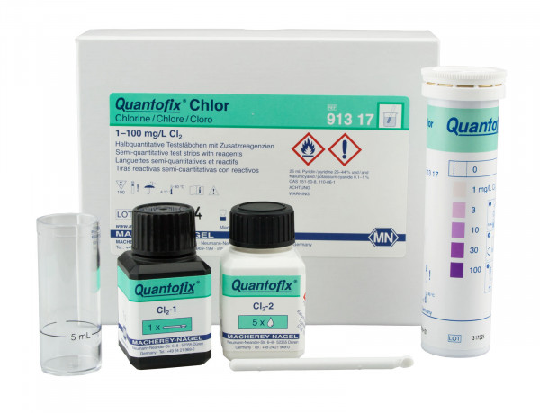 Semi-quantitative test strips QUANTOFIX Chlorine