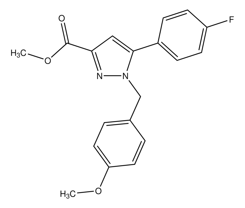 Merck Methyl 1-(4-methoxybenzyl)-5-(4-fluorophenyl)-1H-pyrazole-3-carboxylate