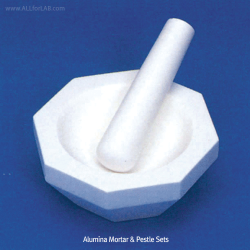 Daihan Science Alumina Mortar & Pestle Set, 99.5%<br>With od Φ120~Φ210mm, 알루미나 모르타르 & 페슬 세트