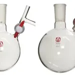 Merck Aldrich round-bottom storage flask with stopcock-equipped septum-inlet