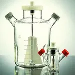 Merck Corning ProCulture glass spinner flask complete, baffled, angled sidearms