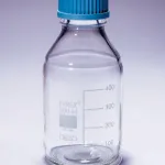 Merck Pyrex Media-Lab Bottles, with cap and pouring ring, with printed trace code