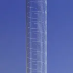 Merck Pyrex single metric scale graduated cylinder, calibrated to deliver